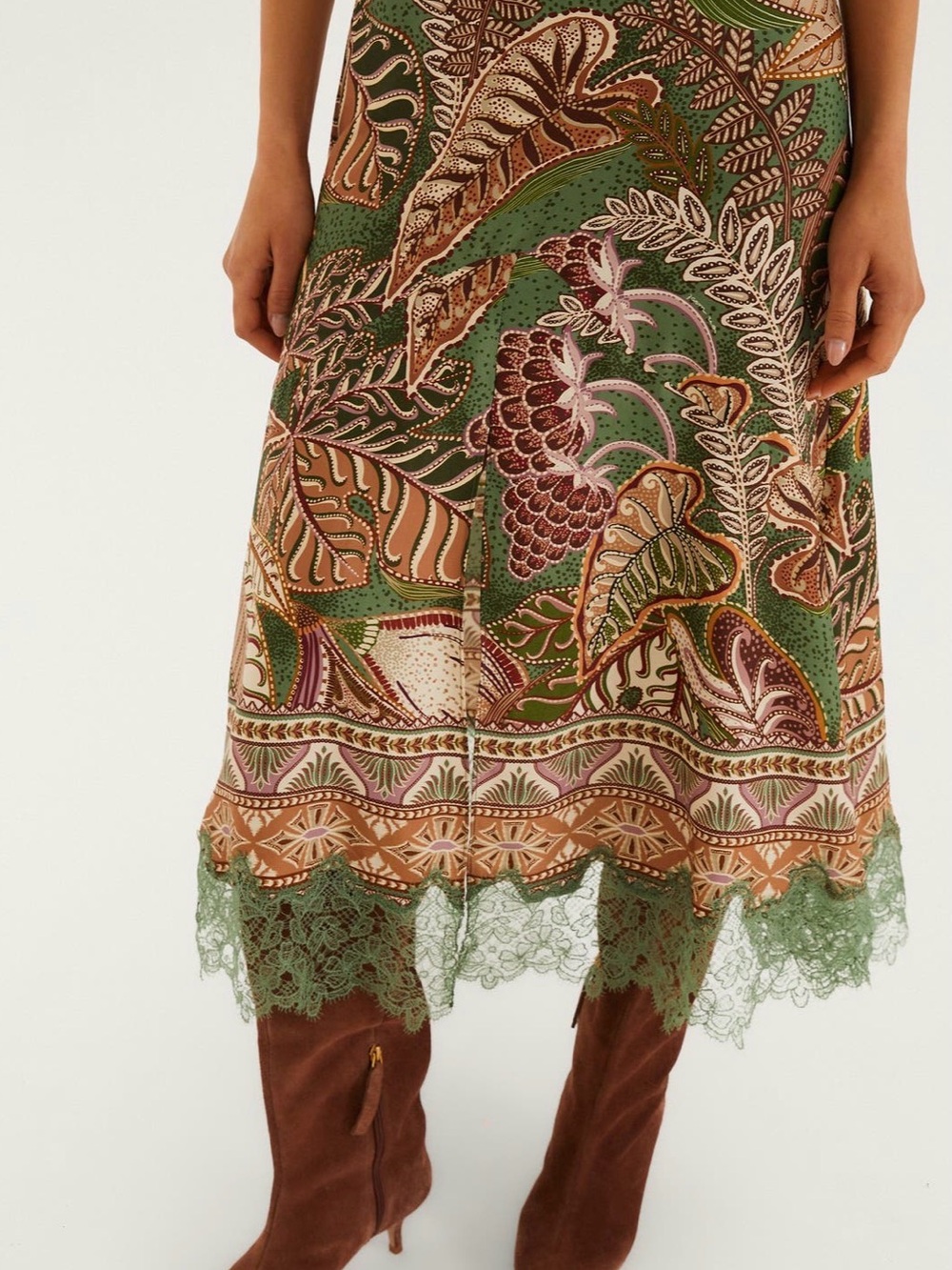 Farm Rio - Dotted Foliage Midi Dress - Picture 4 of 6